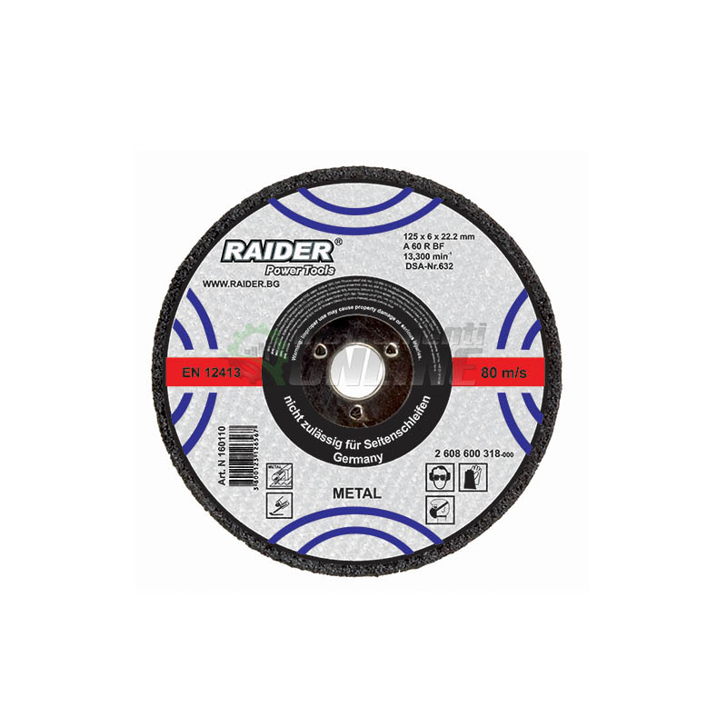 Диск за метал, диск за ъглошлайф, диск raider, 115 х 3.2 х 22,2 мм, Raider