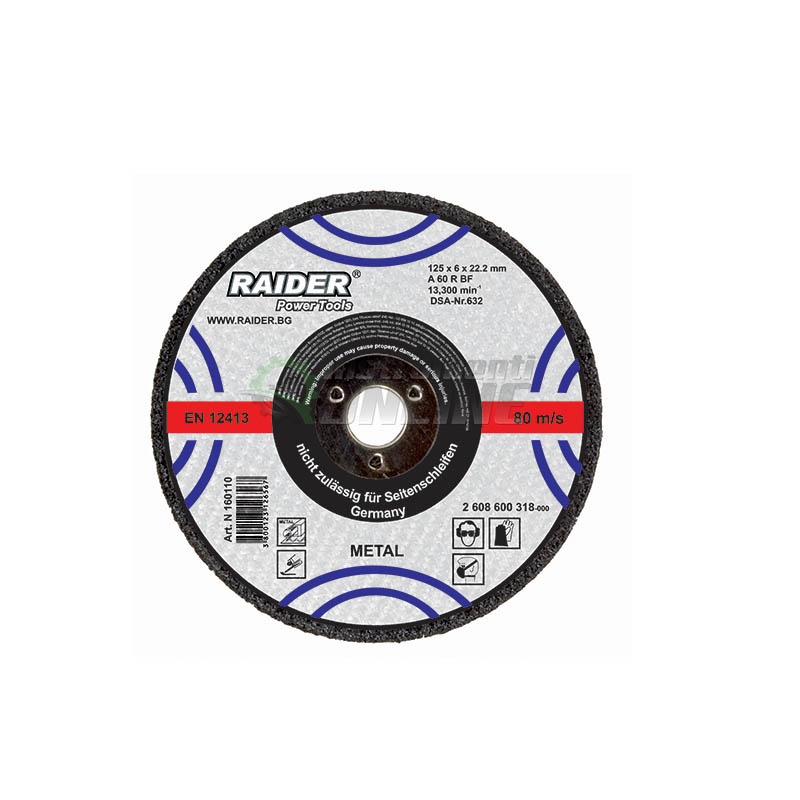 Диск за метал, диск за ъглошлайф, диск raider, 180 х 3.20 х 22.2 мм, Raider