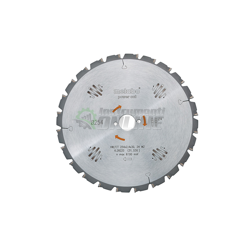 диск, Диск за циркуляр, 450 х 2.4 х 30 мм, 24, WZ, 20°, Metabo